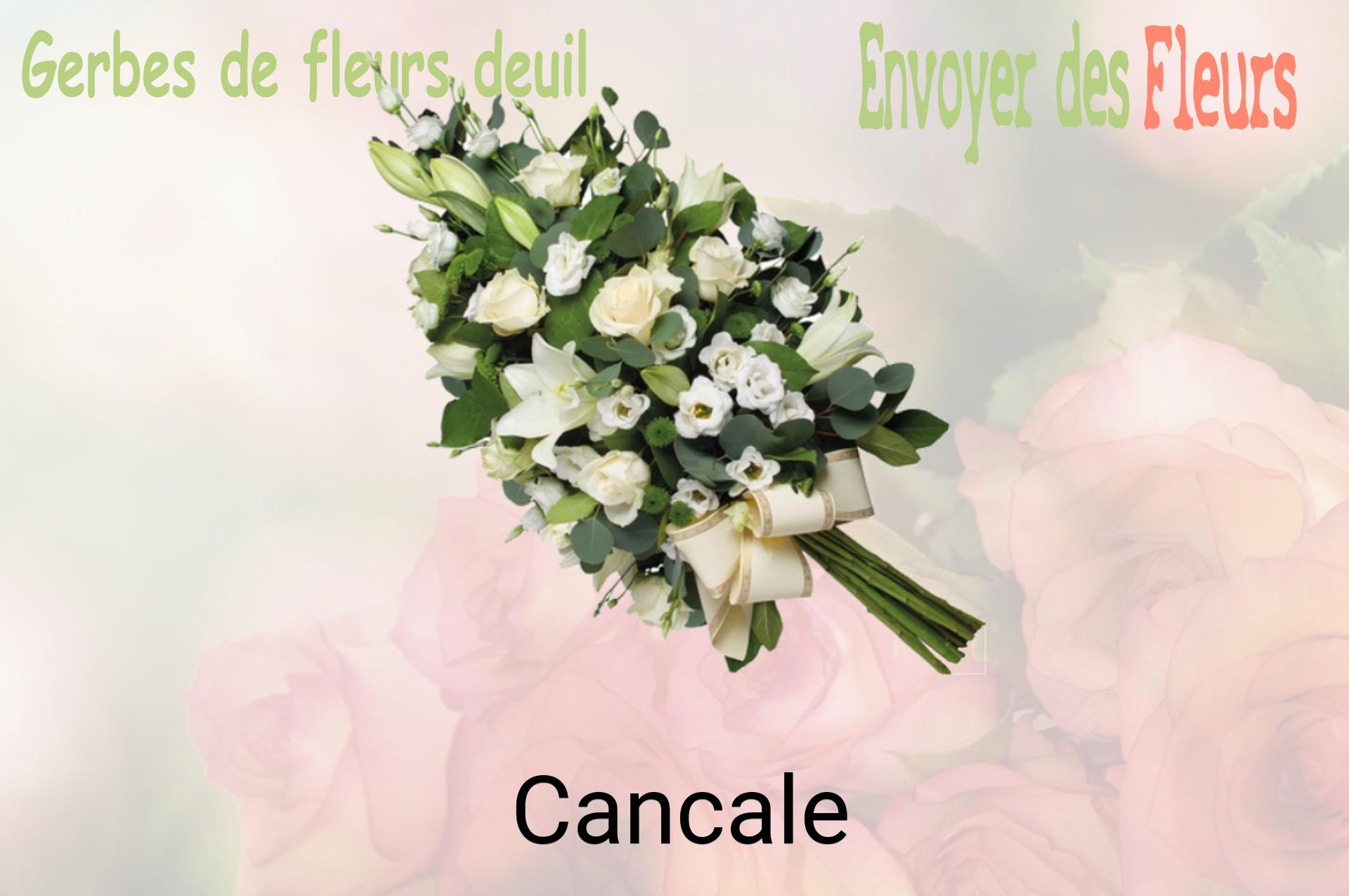 Gerbe de fleurs de deuil livrée à Cancale